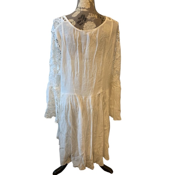 Boutique White Lace Boho Tunic Top size 2X - Picture 3 of 4